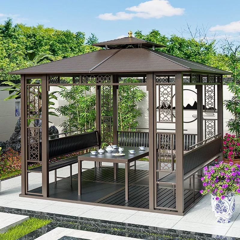 Paviljong med handfat